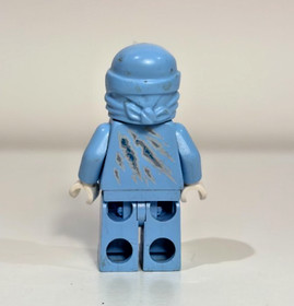 LEGO Ninjago NRG Zane Minifigure Ice Ninja Gold Lightning Rare &ndash; Cracked