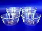 (6) Vintage PYREX 463 Scalloped, Triple Band, Ramekin Custard Bowls  175ml 6 oz