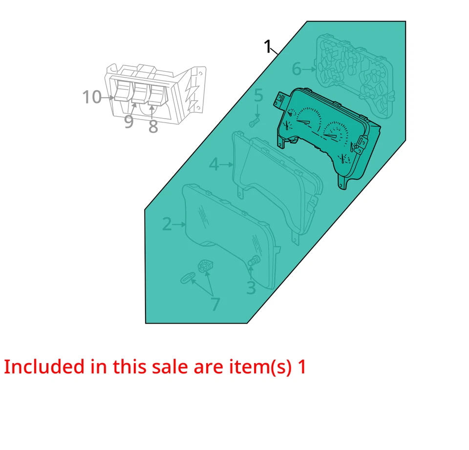Speedometer Cluster LHD MPH Fits 01-02 WRANGLER 1109165 Foto 3 de 4
