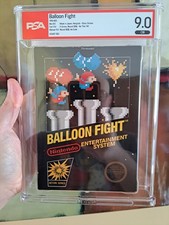 Balloon Fight NES Nintendo First Print Fully Intact Gloss Sticker 9.0 PSA CIB!!!