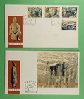 DR WHO 1983 CHINA PRC 2 FDC TERRA COTTA HORSE/WARRIOR COMBO S/S R64475