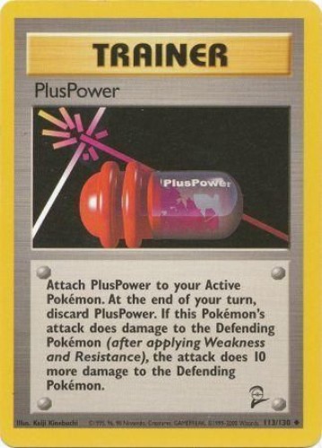 Pokemon Card - Base 2 Set 113/130 - PLUSPOWER (uncommon) - NM