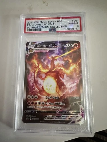 Pokémon Charizard VMAX SWSH261 Sword & Shield Promo Ultra-Premium FA PSA 8 Holo