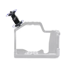 Aluminum Alloy 360° Rotatable Cold Shoe 1/4 Screw Mounting Bracket For GoPro
