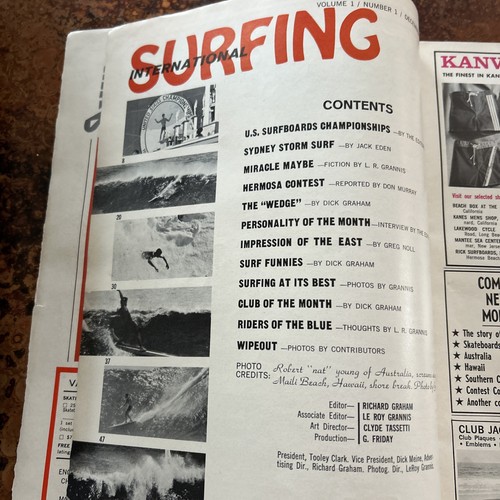 Vintage International Surfing Magazine Dec 1964 Volume 1 Number 1 - Picture 5 of 10