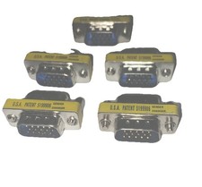 HD15 VGA M/M Mini Gender Changer Couplers Lot of 5