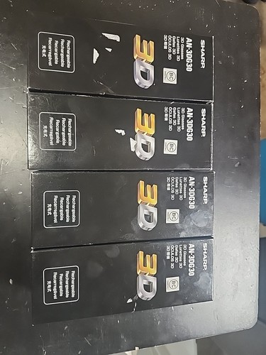 4 pairs Sharp AN-3DG30 3D glasses for TV 1 Pair Missing USB Charger