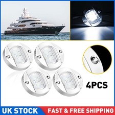 12V Marine Boat Round Steels LED Transom Mount Navigation Stern Light Anchor UK