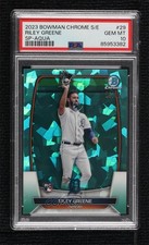 2023 Bowman Chrome Sapphire Edition Aqua 26/99 Riley Greene PSA 10 GEM MT 0m76