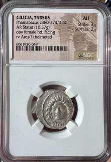 NGC AU Pharnabazus AR Stater Cilicia Tarsus c380 BC Superb Style No Details