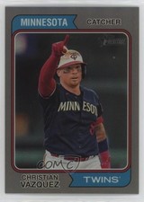 2023 Heritage High Number Silver Bordered Chrome Refractor Christian Vazquez tj1