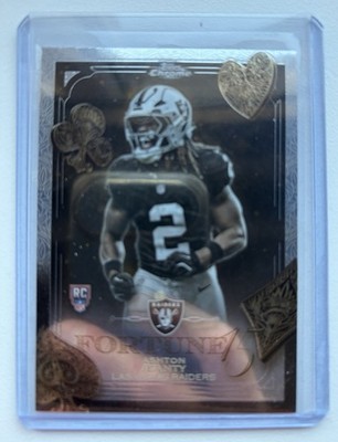 Topps Chrome 2025 Ashton JEANTY Rookie Card, Fortune 15 Insert, Raiders NFL