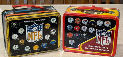 1975 & 1976 NFL Metal Lunch Box With Thermos WOW!! MUST SEE!! | eBay