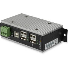 StarTech 4-Port Industrial USB Hub - USB 2.0 - 15kV ESD Protection - Surface