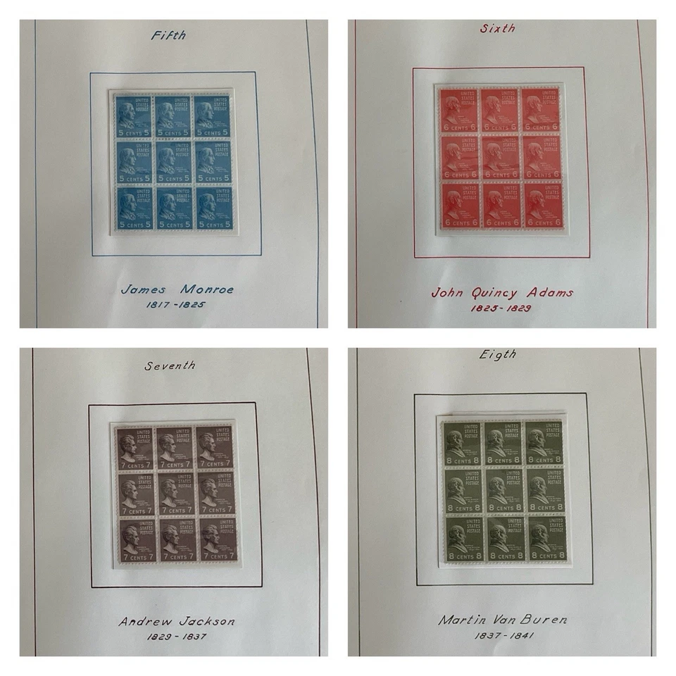 Album Of 1938 Presidential Issue Blocks Of 9 & 4 Single - Mint #803-834 - Image 3 of 4