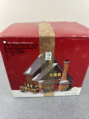St Nicholas Square Village Collection Ski Lodge Chalet Christmas 2004 W/ Box