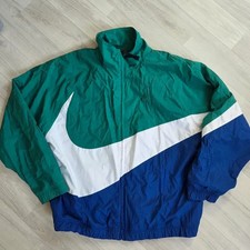 Nike Big Swoosh Windbreaker Green/Blue XXL - Authentic