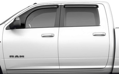 GTS Retro Smoke Bubble Rain Guards Vent Visors Shade for 09-25 Ram Classic Crew