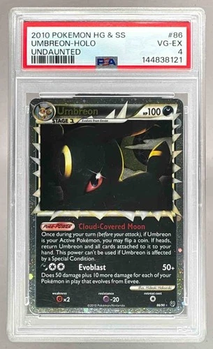 2010 Pokemon HeartGold & SoulSilver Undaunted 86 Umbreon PSA 4 144838121