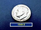 1949-S Roosevelt Dime ➳ Circulated Condition as Pictured ➳ 349S