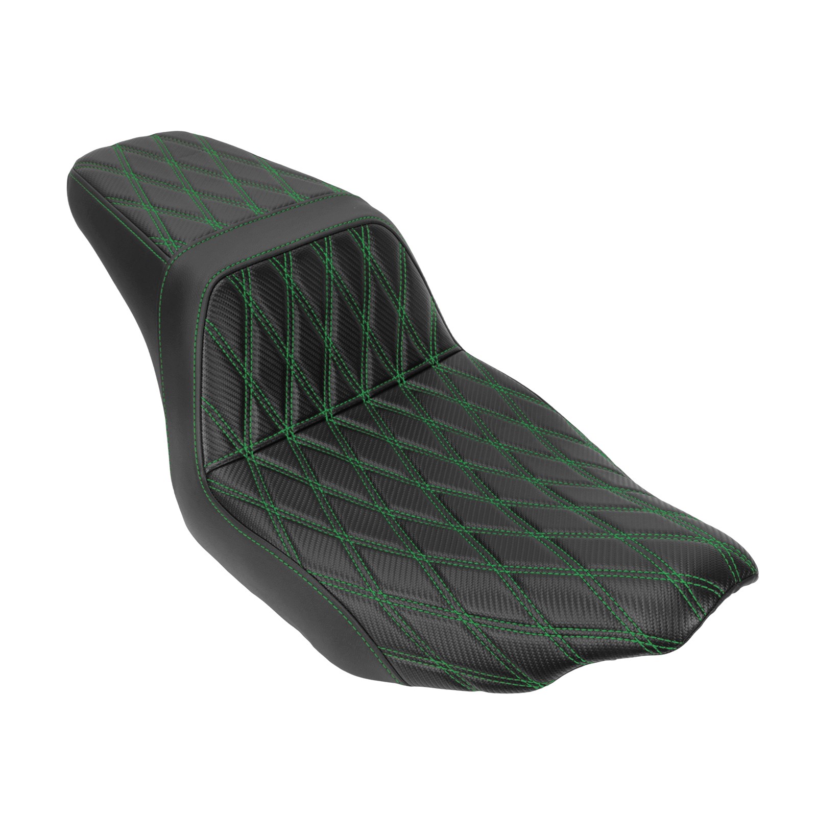 Driver Passenger Seat Green Stitching For Harley Road King Glide FLHRXS 23-2025