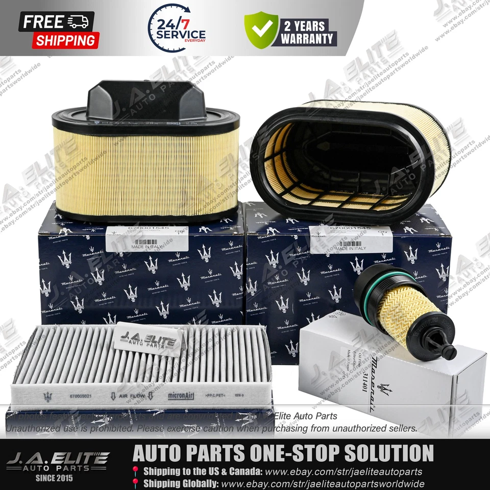 Genuine Oil & Air & AC Filters for Maserati V6 Gas Ghibli Quattroporte & Levante - Image 3 of 4