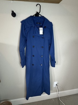 NWT Lauren Ralph Lauren Women s Featherweight Twill Trench Blue Coat Sz 4
