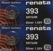 2 Pcs Renata SR754W SR48W Coin Cell Silver Oxide Batteries