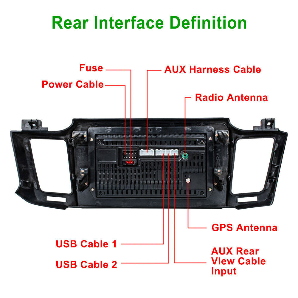 For Toyota RAV4 2013-2018 Apple Carplay 10.1" Car GPS Stereo Radio Android 11