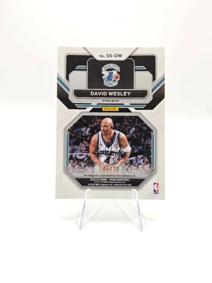 David Wesley 2022-23 Panini Prizm Sensational Signatures Auto Gold /10 #SS-DW - Image 2 of 2