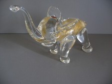 Murano Glas Elefant mit Goldstaub Barovier & Toso mit Lable