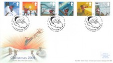 Father Christmas GB FDC St Nicholas Road London SE18 Tallents 2004 (107763)