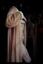 curvy glamour Woman model  35mm Slide Yot4