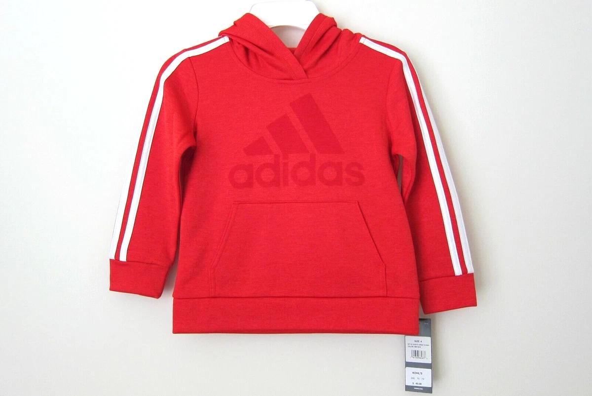 Adidas Long Sleeves Sweatshirt Kid Boy Size 4 Winter Snow Spring Pullover Hoodie