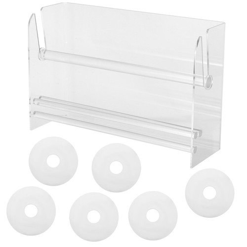 Supporto Organizzatore Rotolo Nastro Acrilico Regolabile 7 Slot Dispenser Etichette Trasparenti per - Foto 6 di 12