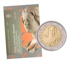 SAN MARINO 2018- 2 EURO COMMEMORATIVO BERNINI GIAN LORENZO FDC-BU-UNC FOLDER