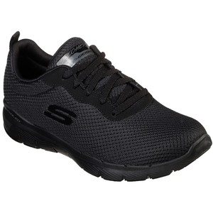 black memory foam trainers