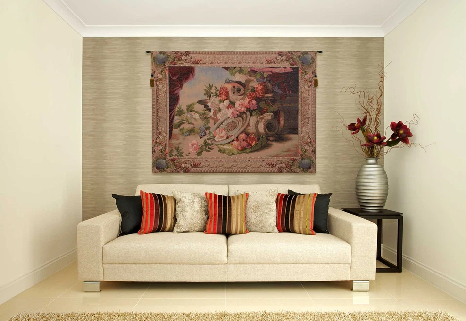 Мандолина французский гобелен настенный, цветочный настенное искусство новоселье подарок - Изображение 2 из 4