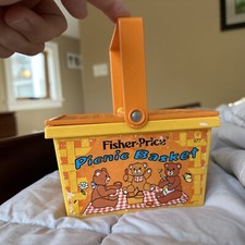 Vintage Fisher Price 1974 Picnic Basket 677