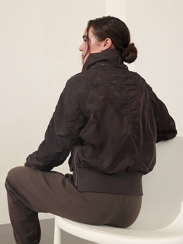 ATHLETA Jetset Bomber L Large | Truffle Jacket #818839 NEW - Picture 3 of 5