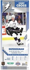 1995-96 NHL Tampa Bay Lightning Oversize CORY CROSS Team Postcard Promo Card