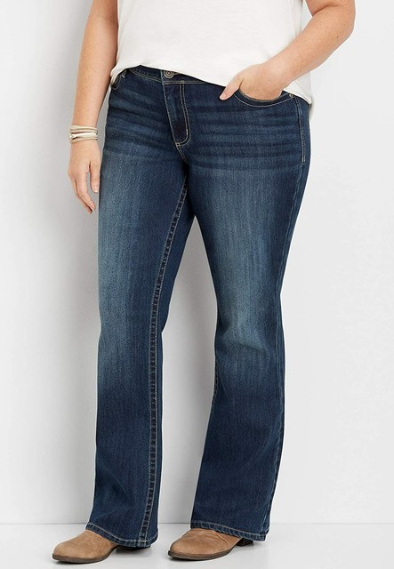 Lee Size 8 Long L Tall Jeans Womens Relaxed Fit Bootcut New Dark Wash Stretchy | eBay