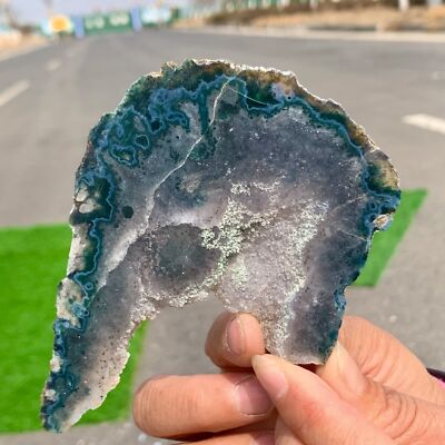 92G Natural amethyst agate geode quartz crystal cave mineral slice sample