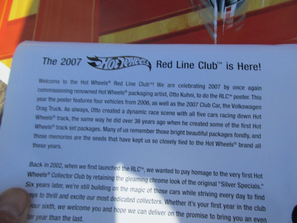 NOS 18 X 24 HOT WHEELS REDLINE 2007 & 2010 POSTERS - Image 4 of 4