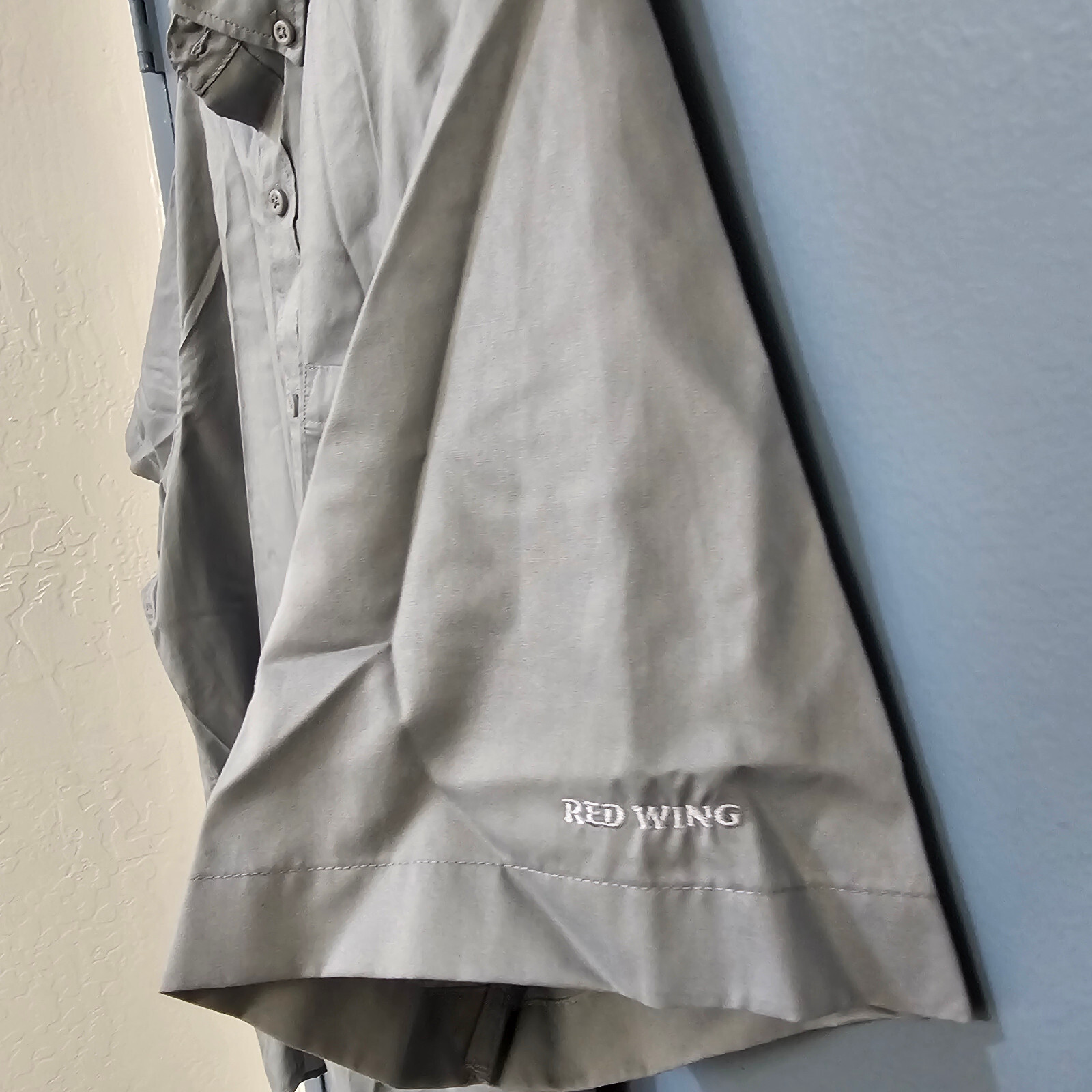 Mens Red Wing Button Down Work Shirt with Red Win… - image 4