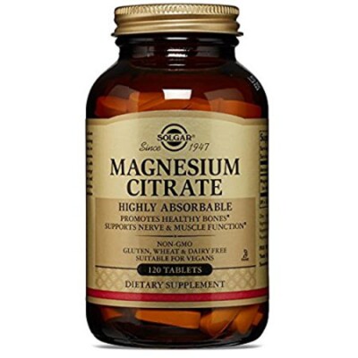 Solgar Magnesium Citrate Tablets  120 Count, supports nerve and muscle function