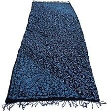 Kashmir Embroidered Flowers ,100 Pure Wool 28"X80" Traditional Ari Embroidery