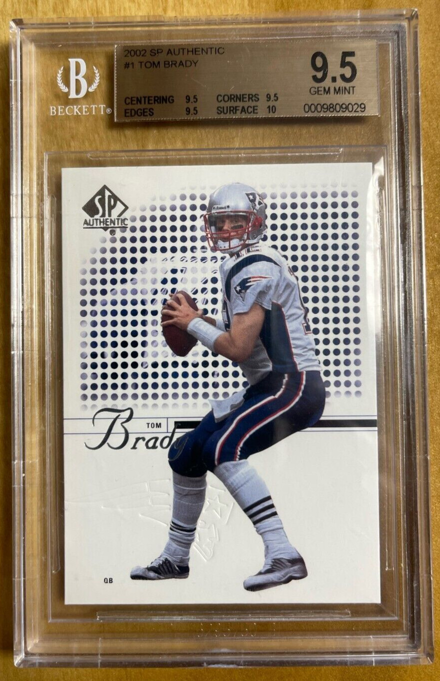 (1) 2002 SP Authentic TOM BRADY (2nd Year) BGS 9.5 GEM MINT, TRUE💎, w/10 Sub!