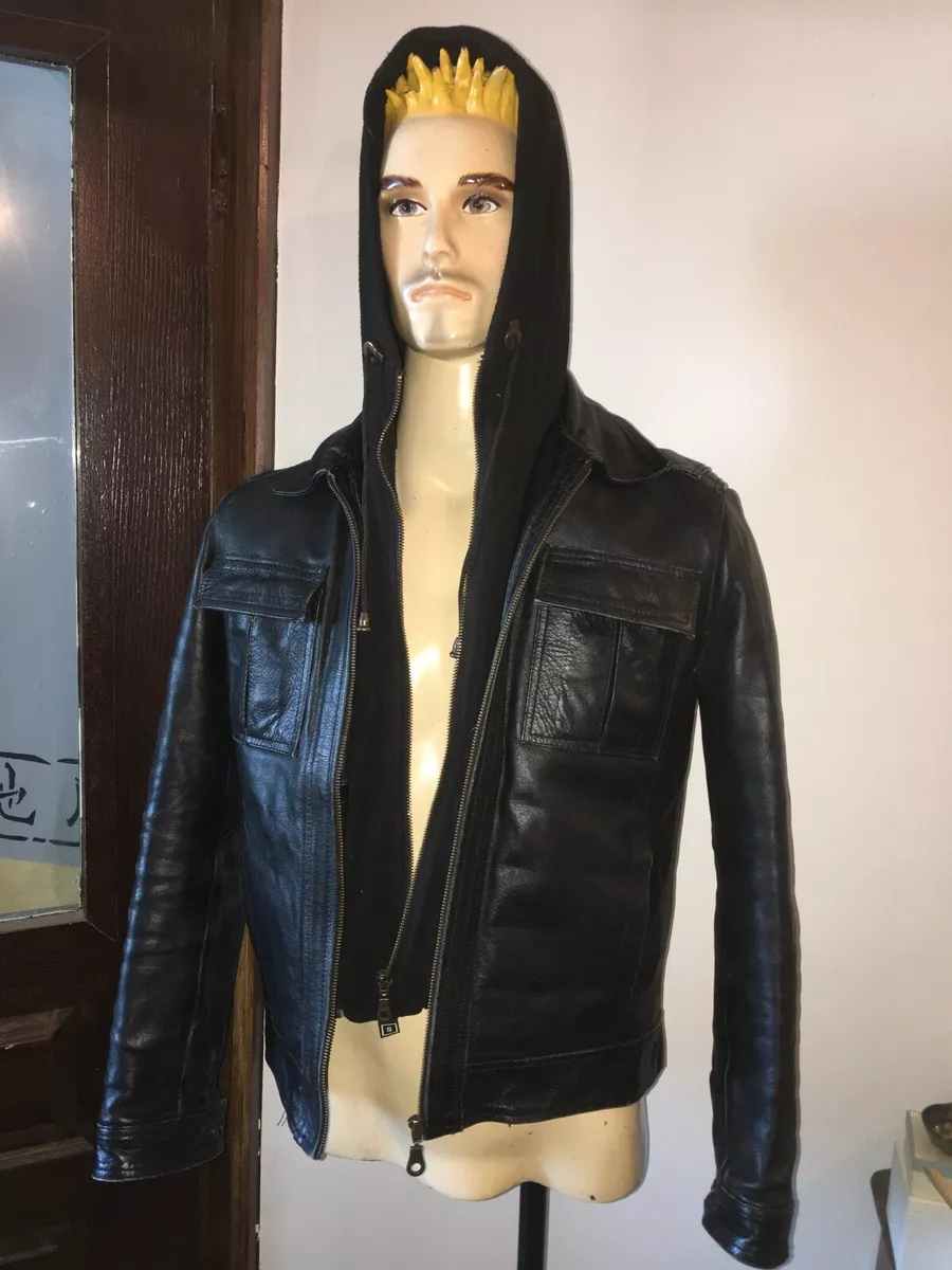 Blouson Cuir Vachette Noir Homme GANGSTER UNIT Taille S eBay