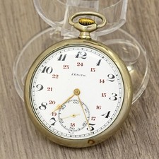 1900's antique ZENITH Swiss made pocket watch Enamel dial. Grand Prix Paris 1900